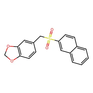 5-[(naphthalene-2-sulfonyl)methyl]-2H-1,3-benzodioxole structure