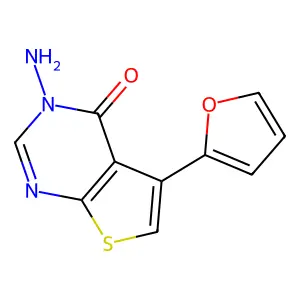 3-amino-5-(2-furyl)thieno[2,3-d]pyrimidin-4(3H)-one structure