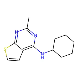 N-cyclohexyl-2-methylthieno[2,3-d]pyrimidin-4-amine structure