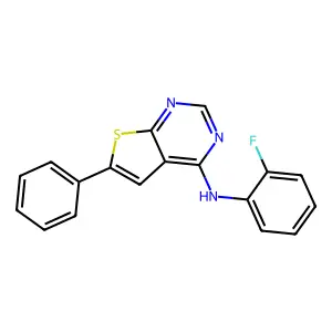 N-(2-fluorophenyl)-6-phenylthieno[2,3-d]pyrimidin-4-amine structure