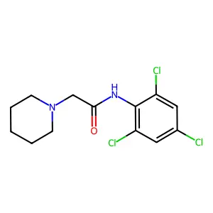 2-piperidin-1-yl-N-(2,4,6-trichlorophenyl)acetamide structure