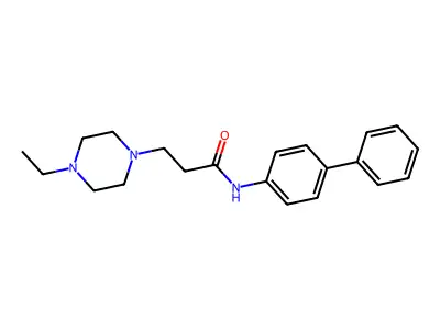 N-{[1,1'-biphenyl]-4-yl}-3-(4-ethylpiperazin-1-yl)propanamide structure