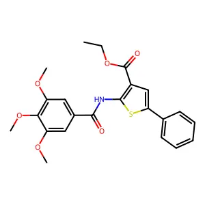 Ethyl 5-phenyl-2-[(3,4,5-trimethoxybenzoyl)amino]thiophene-3-carboxylate structure