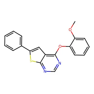 4-(2-Methoxyphenoxy)-6-phenylthieno[2,3-d]pyrimidine structure
