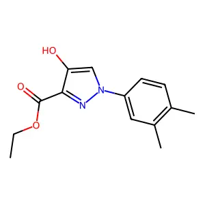 ethyl 1-(3,4-dimethylphenyl)-4-hydroxy-1H-pyrazole-3-carboxylate structure