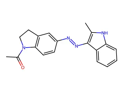 2-methyl-3H-indol-3-one (1-acetyl-2,3-dihydro-1H-indol-5-yl)hydrazone structure