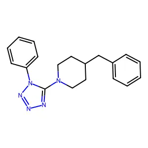 4-Benzyl-1-(1-phenyltetrazol-5-yl)piperidine structure