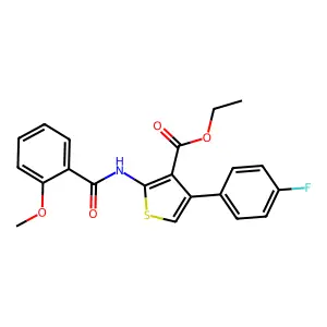 Ethyl 4-(4-fluorophenyl)-2-(2-methoxybenzamido)thiophene-3-carboxylate structure