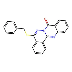 5-Benzylsulfanylquinazolino[2,3-a]phthalazin-8-one structure