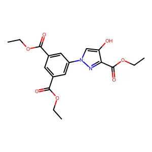 Ethyl 1-[3,5-bis(ethoxycarbonyl)phenyl]-4-hydroxypyrazole-3-carboxylate structure