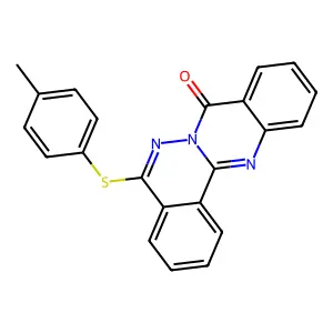 5-[(4-methylphenyl)sulfanyl]-8H-phthalazino[1,2-b]quinazolin-8-one structure