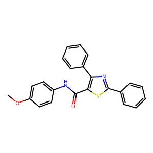 N-(4-methoxyphenyl)-2,4-diphenyl-1,3-thiazole-5-carboxamide structure