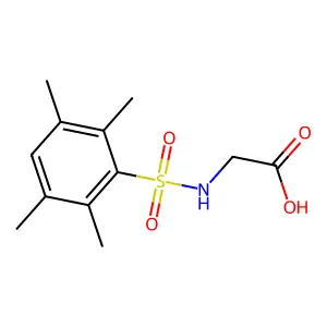 (2,3,5,6-Tetramethyl-benzenesulfonylamino)-acetic acid structure