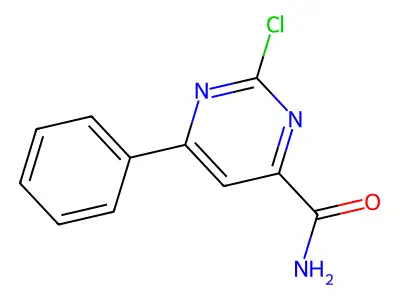 2-Chloro-6-phenylpyrimidine-4-carboxamide structure
