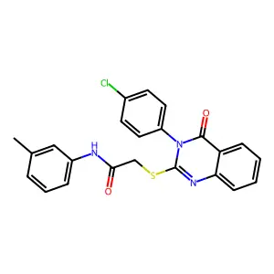 2-((3-(4-Chloro-PH)-4-oxo-3,4-dihydro-2-quinazolinyl)thio)-N-(3-ME-PH)acetamide structure