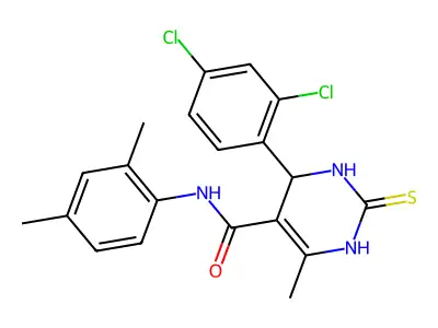 4-(2,4-dichlorophenyl)-N-(2,4-dimethylphenyl)-6-methyl-2-sulfanylidene-3,4-dihydro-1H-pyrimidine-5-carboxamide structure