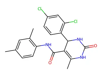 4-(2,4-dichlorophenyl)-N-(2,4-dimethylphenyl)-6-methyl-2-oxo-1,2,3,4-tetrahydropyrimidine-5-carboxamide structure