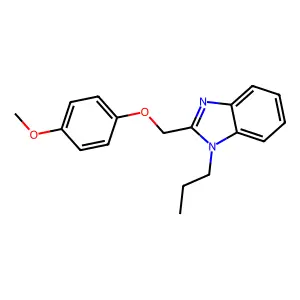 2-((4-methoxyphenoxy)methyl)-1-propyl-1H-benzo[d]imidazole structure