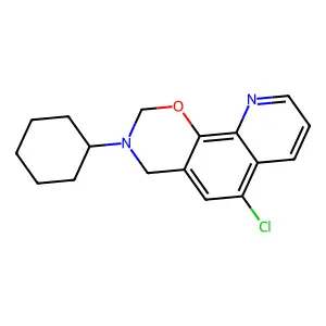 6-Chloro-3-cyclohexyl-2,4-dihydropyrido[3,2-h][1,3]benzoxazine structure