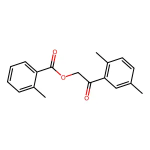 2-(2,5-Dimethylphenyl)-2-oxoethyl 2-methylbenzoate structure