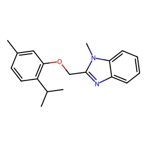 1-Methyl-2-[(5-methyl-2-propan-2-ylphenoxy)methyl]benzimidazole structure