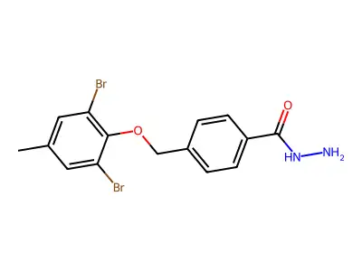 4-(2,6-Dibromo-4-methylphenoxymethyl)benzohydrazide structure
