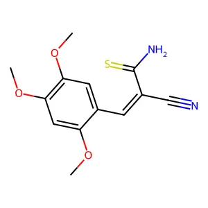 2-Cyano-3-(2,4,5-trimethoxyphenyl)-2-propenethioamide structure