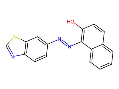 1-(Benzothiazole-6-ylazo)-2-naphthol structure