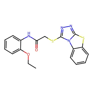 N-(2-ethoxyphenyl)-2-([1,2,4]triazolo[3,4-b][1,3]benzothiazol-3-ylthio)acetamide structure