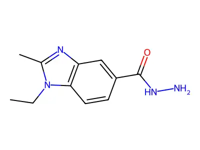 1-ethyl-2-methyl-1H-1,3-benzodiazole-5-carbohydrazide structure