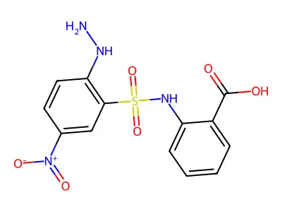 2-(2-Hydrazino-5-nitro-benzenesulfonylamino)-benzoic acid structure