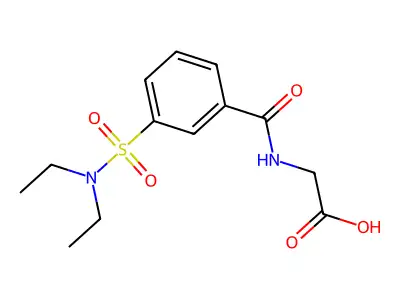 2-{[3-(Diethylsulfamoyl)phenyl]formamido}acetic acid structure