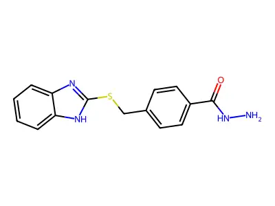 4-[(1H-1,3-benzodiazol-2-ylsulfanyl)methyl]benzohydrazide structure