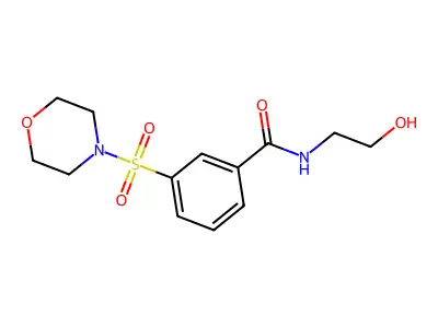 N-(2-hydroxyethyl)-3-(morpholine-4-sulfonyl)benzamide structure