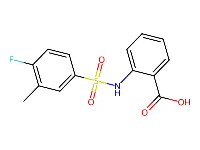 2-(4-Fluoro-3-methylbenzenesulfonamido)benzoic acid structure