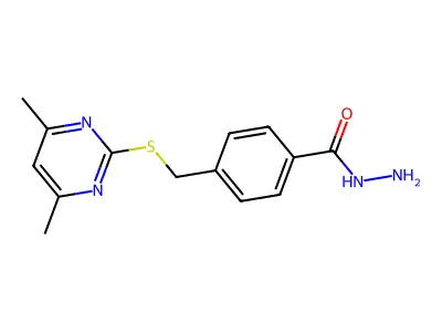 4-{[(4,6-Dimethylpyrimidin-2-yl)sulfanyl]methyl}benzohydrazide structure