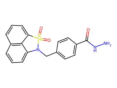 4-((1,1-Dioxido-2h-naphtho[1,8-cd]isothiazol-2-yl)methyl)benzohydrazide structure