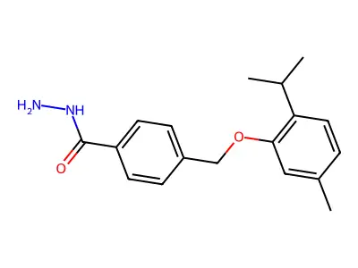4-[5-Methyl-2-(propan-2-yl)phenoxymethyl]benzohydrazide structure