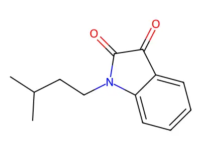 1-(3-methylbutyl)-1H-indole-2,3-dione structure