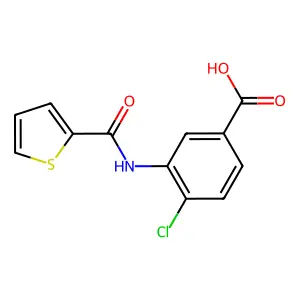 4-氯-3-(噻吩-2-甲酰氨基)苯甲酸 structure
