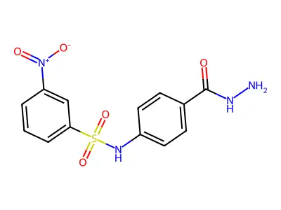 N-[4-(hydrazinecarbonyl)phenyl]-3-nitrobenzene-1-sulfonamide structure