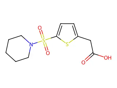 2-[5-(Piperidine-1-sulfonyl)thiophen-2-yl]acetic acid structure