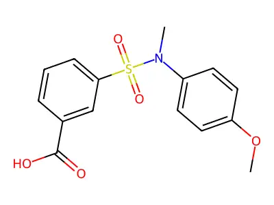 3-[(4-Methoxyphenyl)(methyl)sulfamoyl]benzoic acid structure