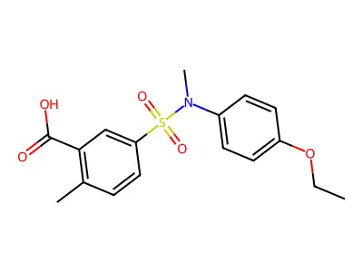 5-[(4-Ethoxy-phenyl)-methyl-sulfamoyl]-2-methyl-benzoic acid structure