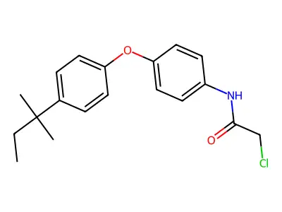 2-Chloro-N-{4-[4-(2-methylbutan-2-YL)phenoxy]phenyl}acetamide structure