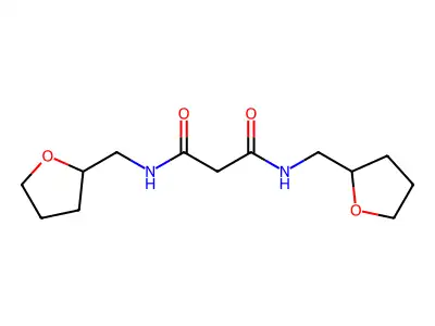 N,N'-bis(oxolan-2-ylmethyl)propanediamide structure