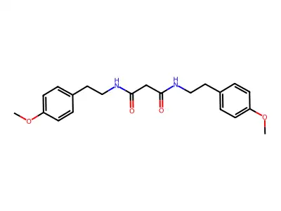 N,N'-bis[2-(4-methoxyphenyl)ethyl]propanediamide structure