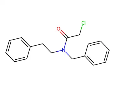 N-benzyl-2-chloro-N-(2-phenylethyl)acetamide structure
