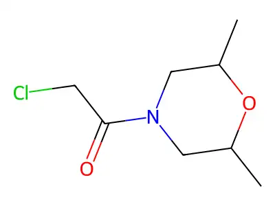 2-chloro-1-[(2R,6R)-2,6-dimethylmorpholin-4-yl]ethanone structure