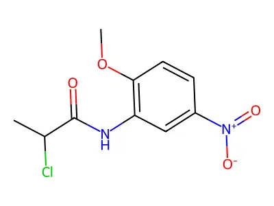 2-chloro-N-(2-methoxy-5-nitrophenyl)propanamide structure